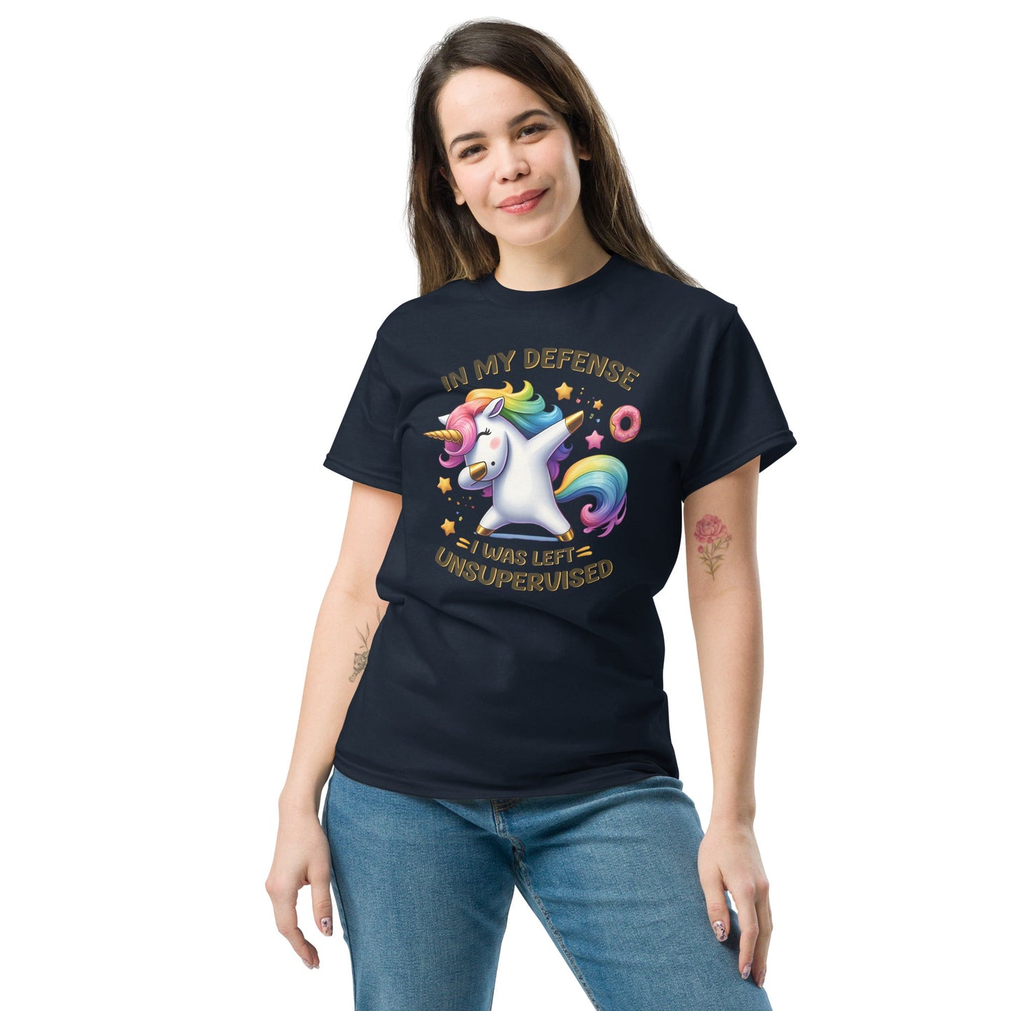 In My Defense | Unicorn T-Shirt - Black - T-Shirts Online