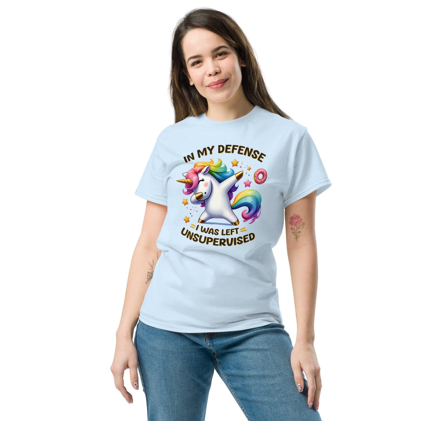In My Defense | Unicorn T-Shirt - Black - T-Shirts Online