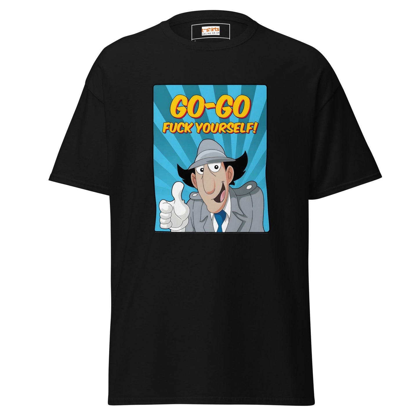 Inspector Gadget | Go Go f#ck Yourself T-Shirt - Black - T-Shirts Online
