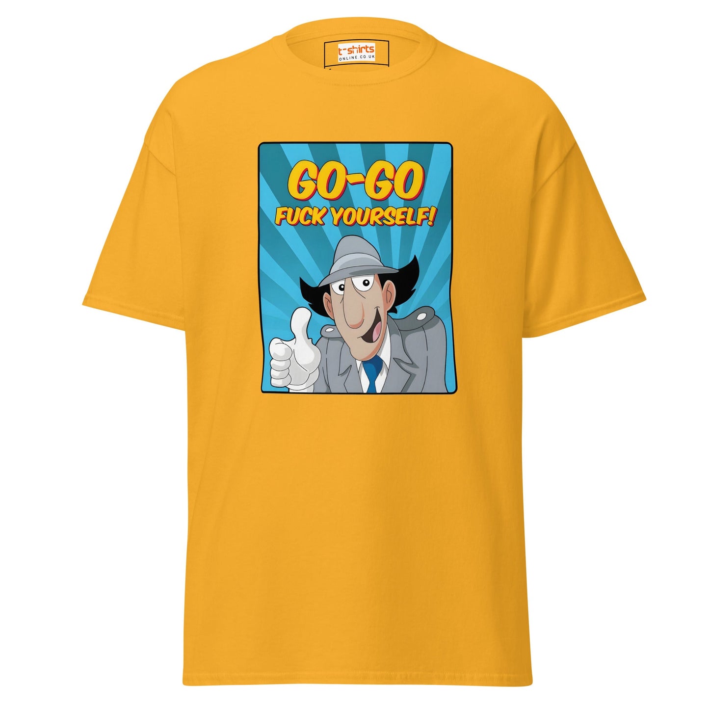 Inspector Gadget | Go Go f#ck Yourself T-Shirt - Gold - T-Shirts Online
