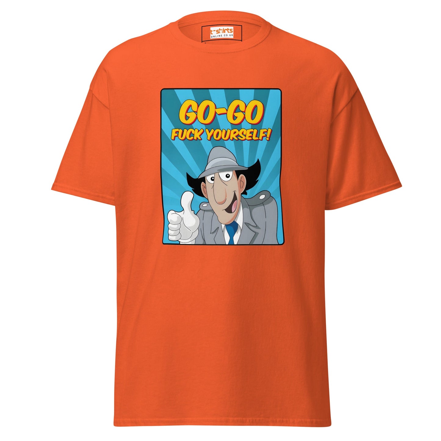 Inspector Gadget | Go Go f#ck Yourself T-Shirt - Orange - T-Shirts Online