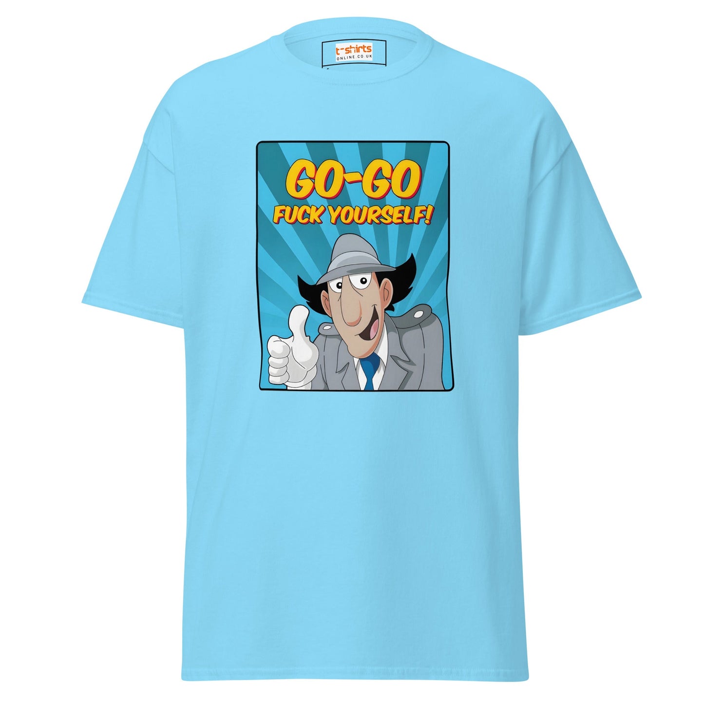 Inspector Gadget | Go Go f#ck Yourself T-Shirt - Sky - T-Shirts Online
