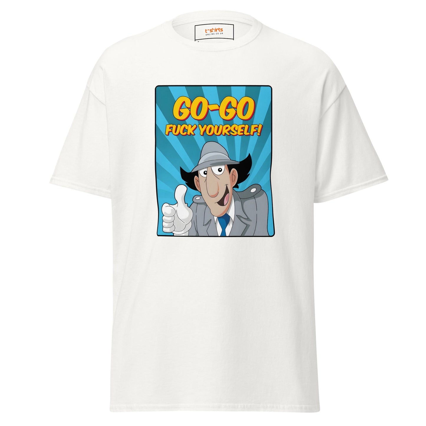 Inspector Gadget | Go Go f#ck Yourself T-Shirt - White - T-Shirts Online