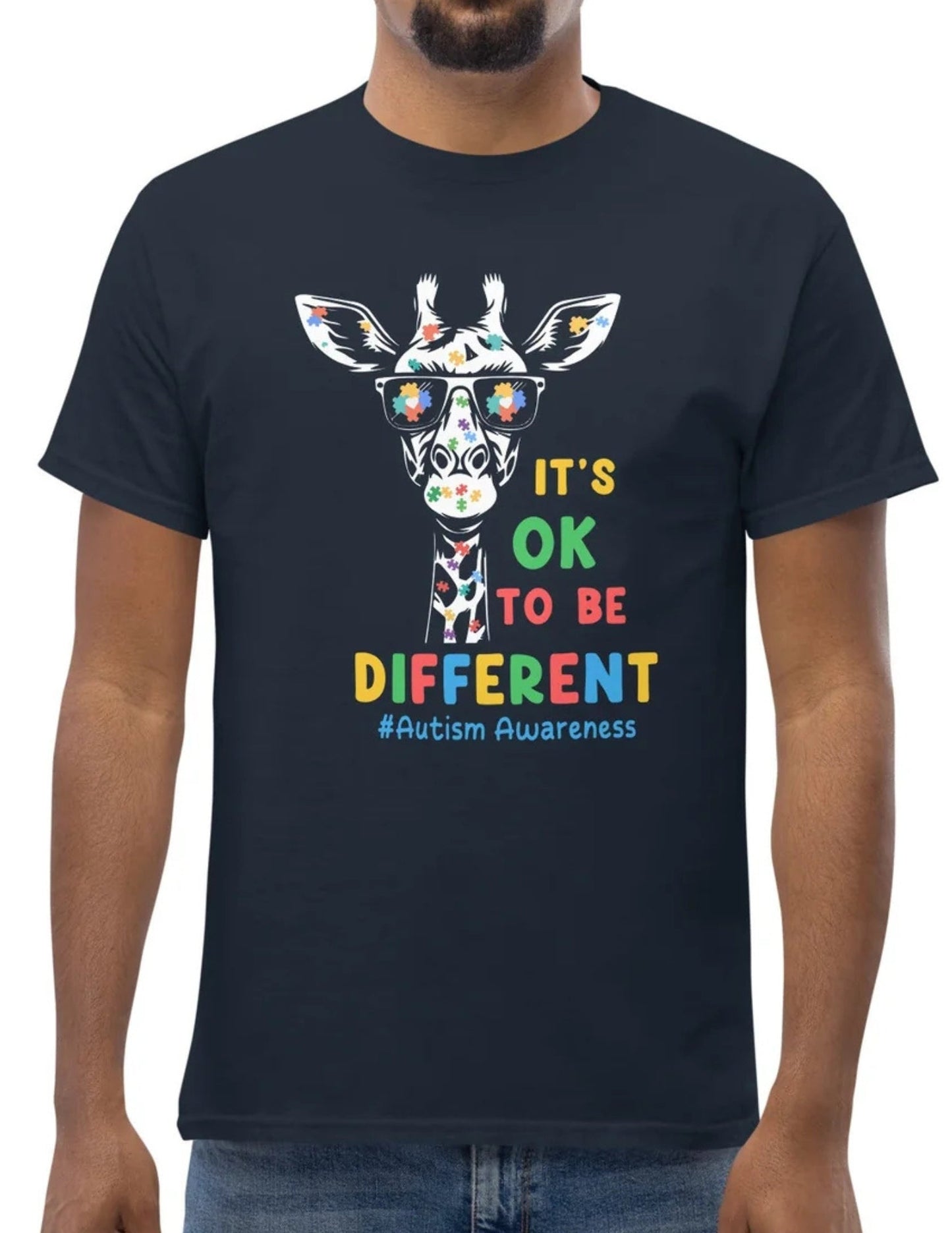 It's Ok to be Different | Autism T-Shirt - Black - T-Shirts Online