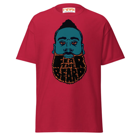 James Harden Parody T-Shirt | Fear The Beard Tee - Cardinal - T-Shirts Online