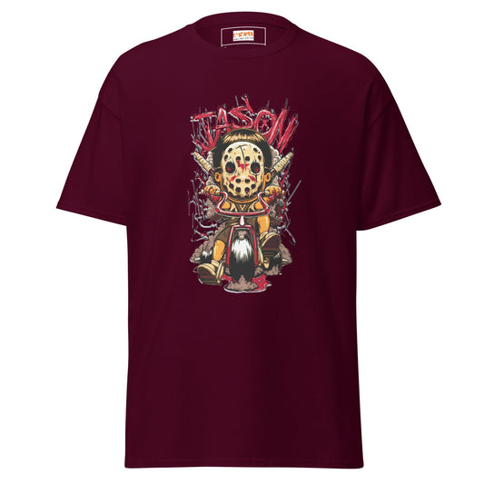 Jason | Horror Movie T-Shirt - Maroon - T-Shirts Online