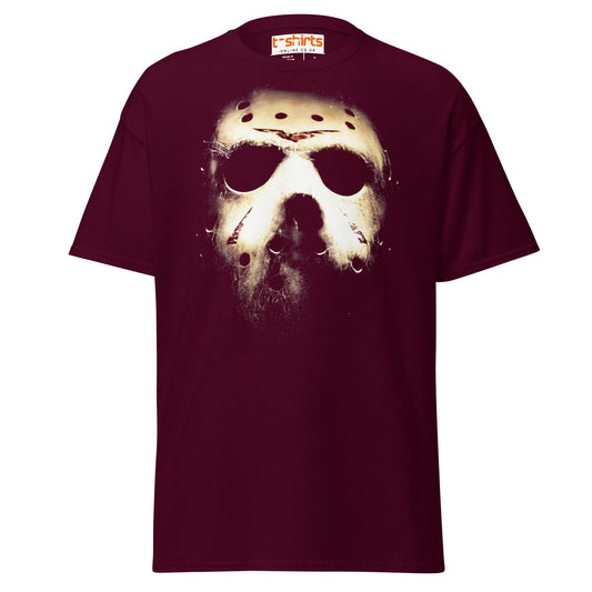 Jason Mask T-Shirt - Maroon - T-Shirts Online