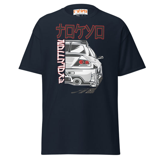 JDM Drift Car T-Shirt | Japanese Kanji Streetwear Tee - Navy - T-Shirts Online