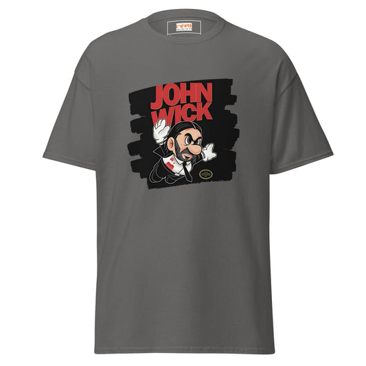 John Wick | Mashup Gamer Movie T-Shirt - Charcoal - T-Shirts Online