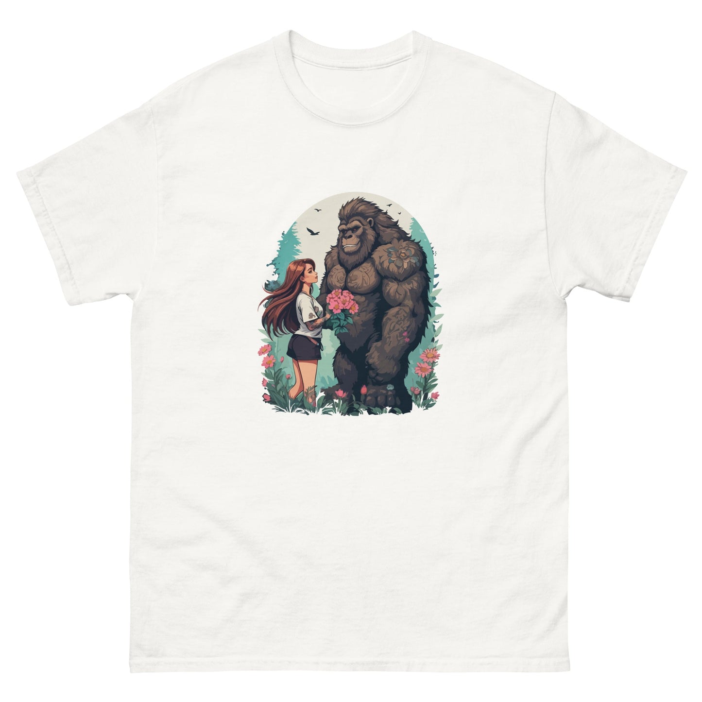 Just a Girl & Her Gorilla | Adult T-Shirt - White - T-Shirts Online