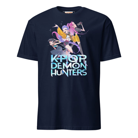 KPOP Demon Hunters T-Shirt | Anime Tee - Navy - T-Shirts Online