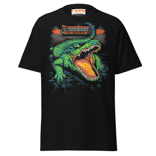 Lacoste Monster T-Shirt – Savage Crocodile Tee - Black - T-Shirts Online