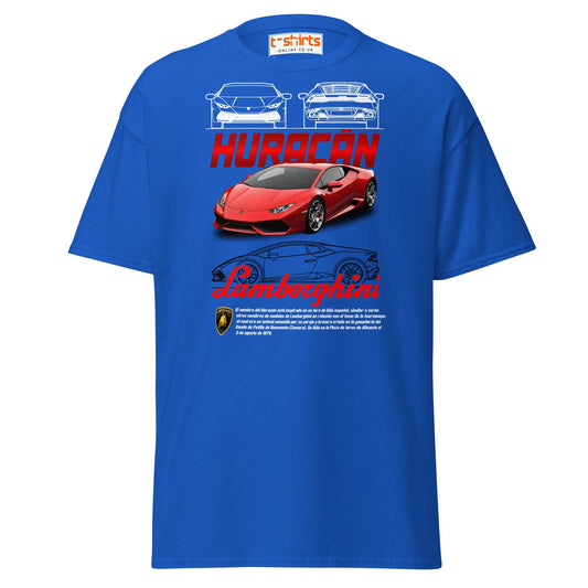 Lamborghini Huracán T-Shirt | Supercar Enthusiast Tee - Royal - T-Shirts Online