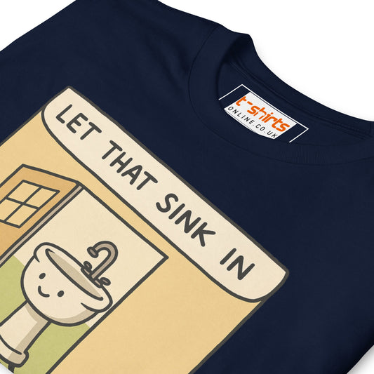 Let That Sink In T-Shirt | Funny Wordplay Tee - Royal - T-Shirts Online