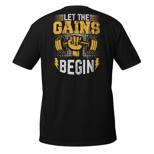 Let The Gains Begin T-Shirt - Black - T-Shirts Online