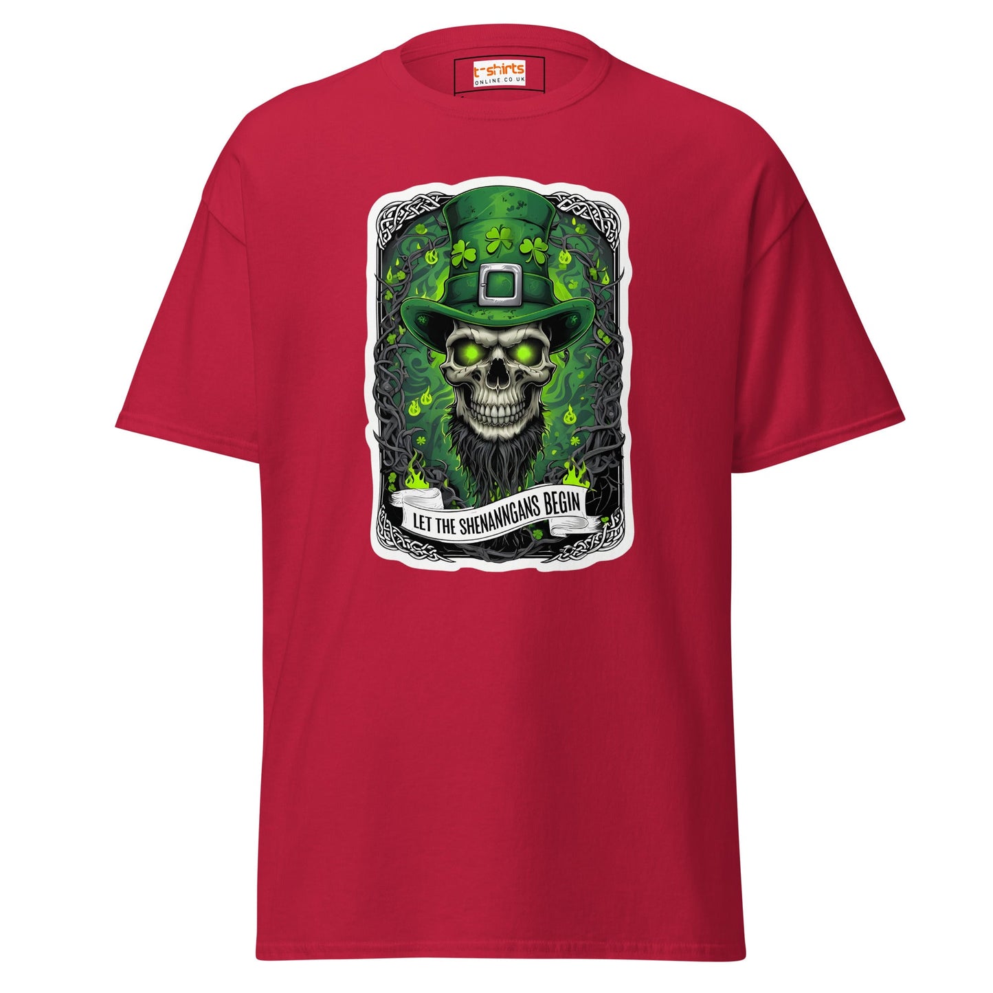 Let the Shenanigans Begin | Paddys Day T-Shirt - Cardinal - T-Shirts Online