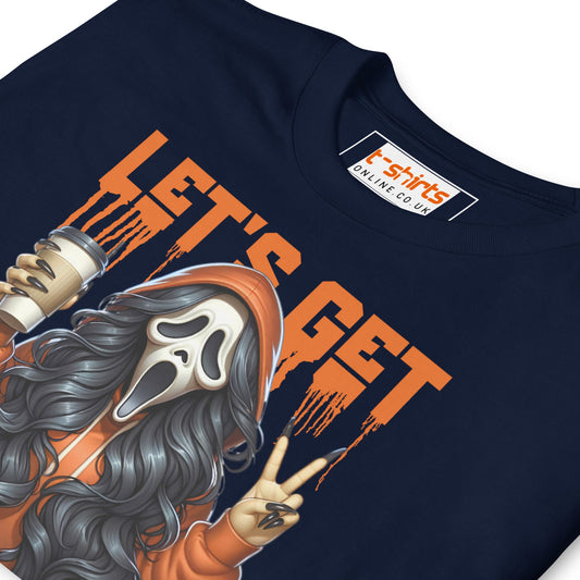 Lets Get Spooky T-Shirt | Halloween Shirt - Navy - T-Shirts Online