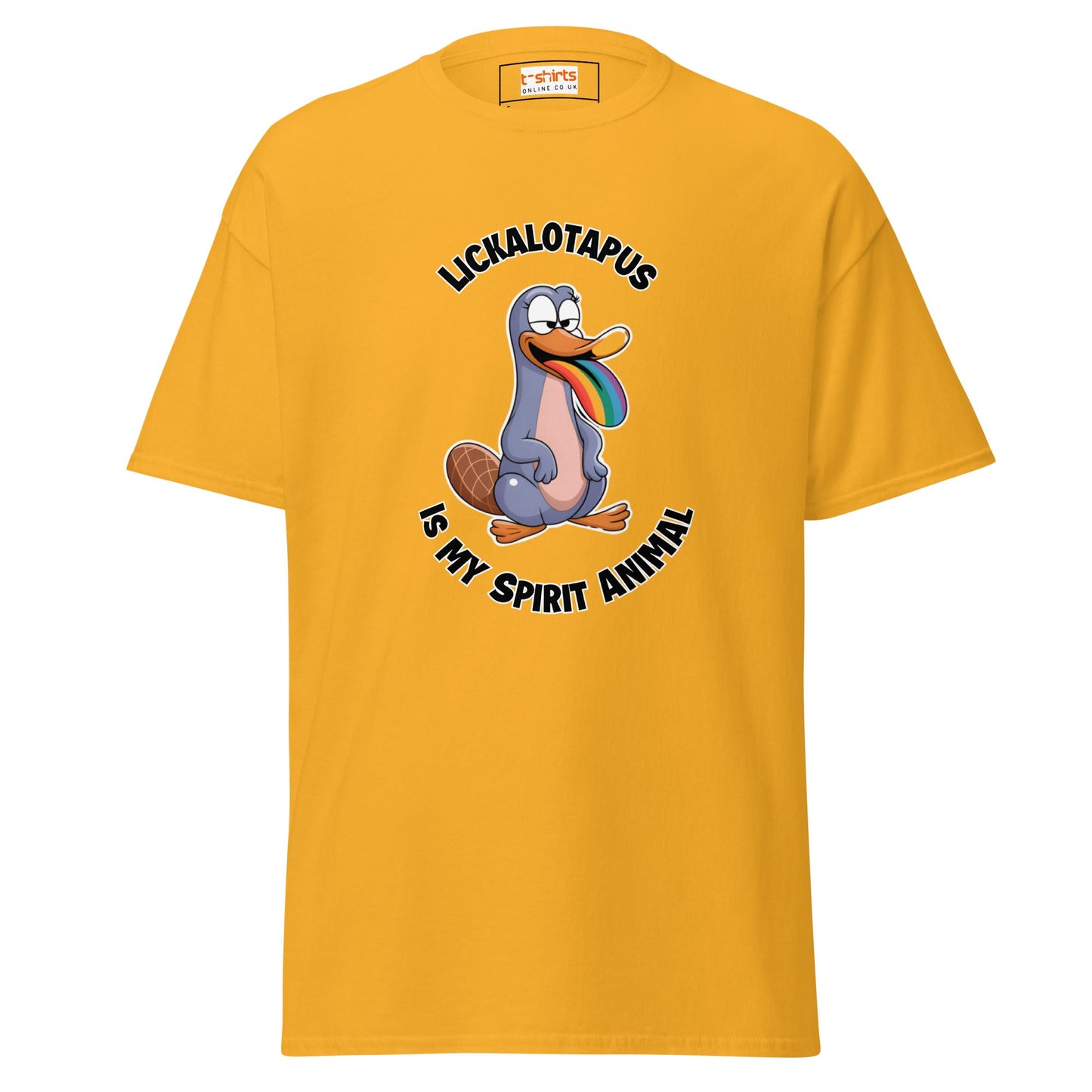 Lickalotapus | Risque T-Shirt - Gold - T-Shirts Online