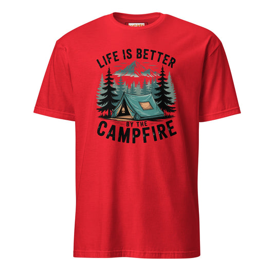Life is Better by the Campfire T-Shirt - Red - T-Shirts Online