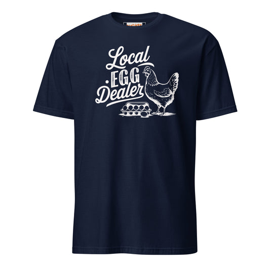 Local Egg Dealer T-Shirt | Farmer Tee - Navy - T-Shirts Online