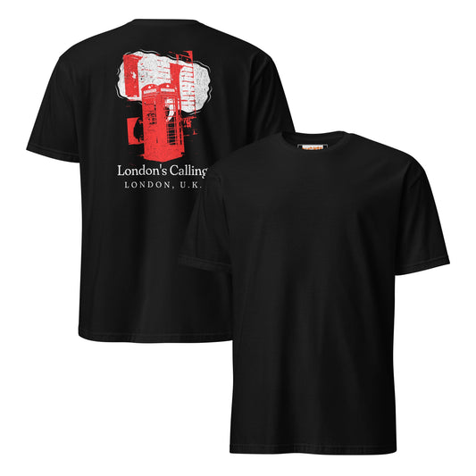 London's Calling T-Shirt | UK Holiday Music T-Shirt - Black - T-Shirts Online