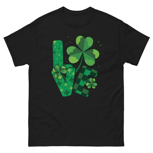 Love St Patricks Day | Paddys Day T-Shirt - Black - T-Shirts Online