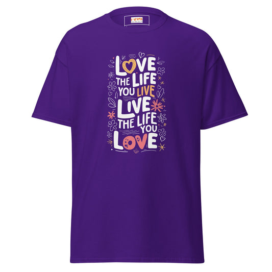 Love Your Life | Empowering T-Shirt - Purple - T-Shirts Online
