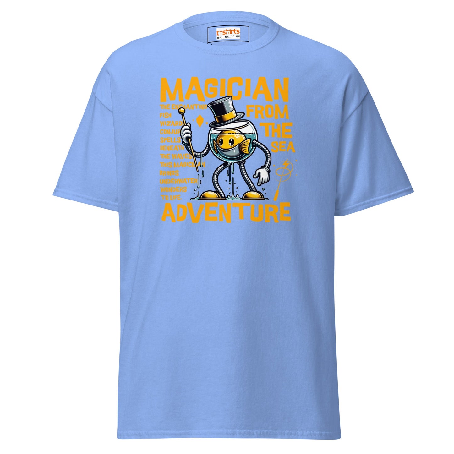 Magician From the Sea | Fishing T-Shirt - Carolina Blue - T-Shirts Online