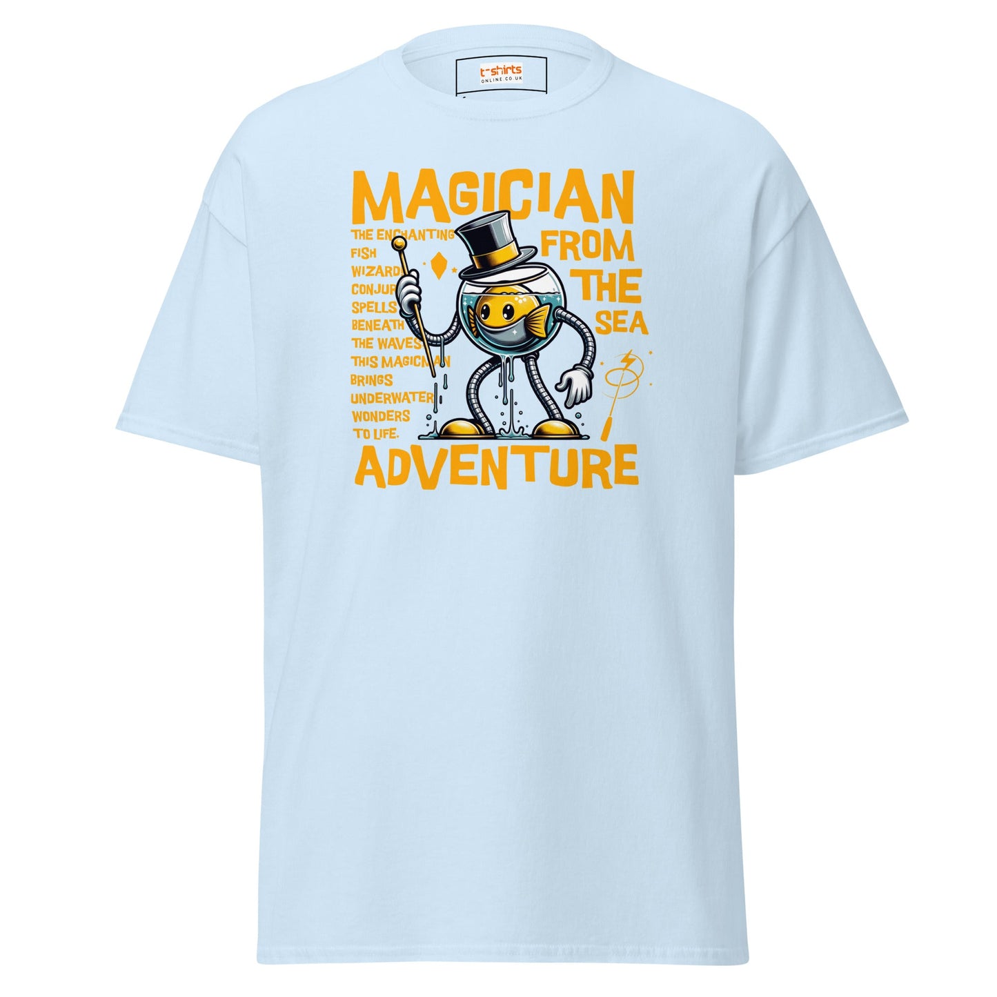 Magician From the Sea | Fishing T-Shirt - Light Blue - T-Shirts Online