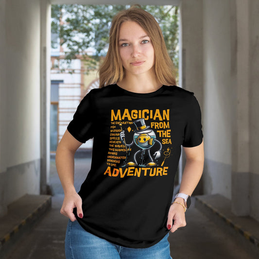 Magician From the Sea | Fishing T-Shirt - Maroon - T-Shirts Online
