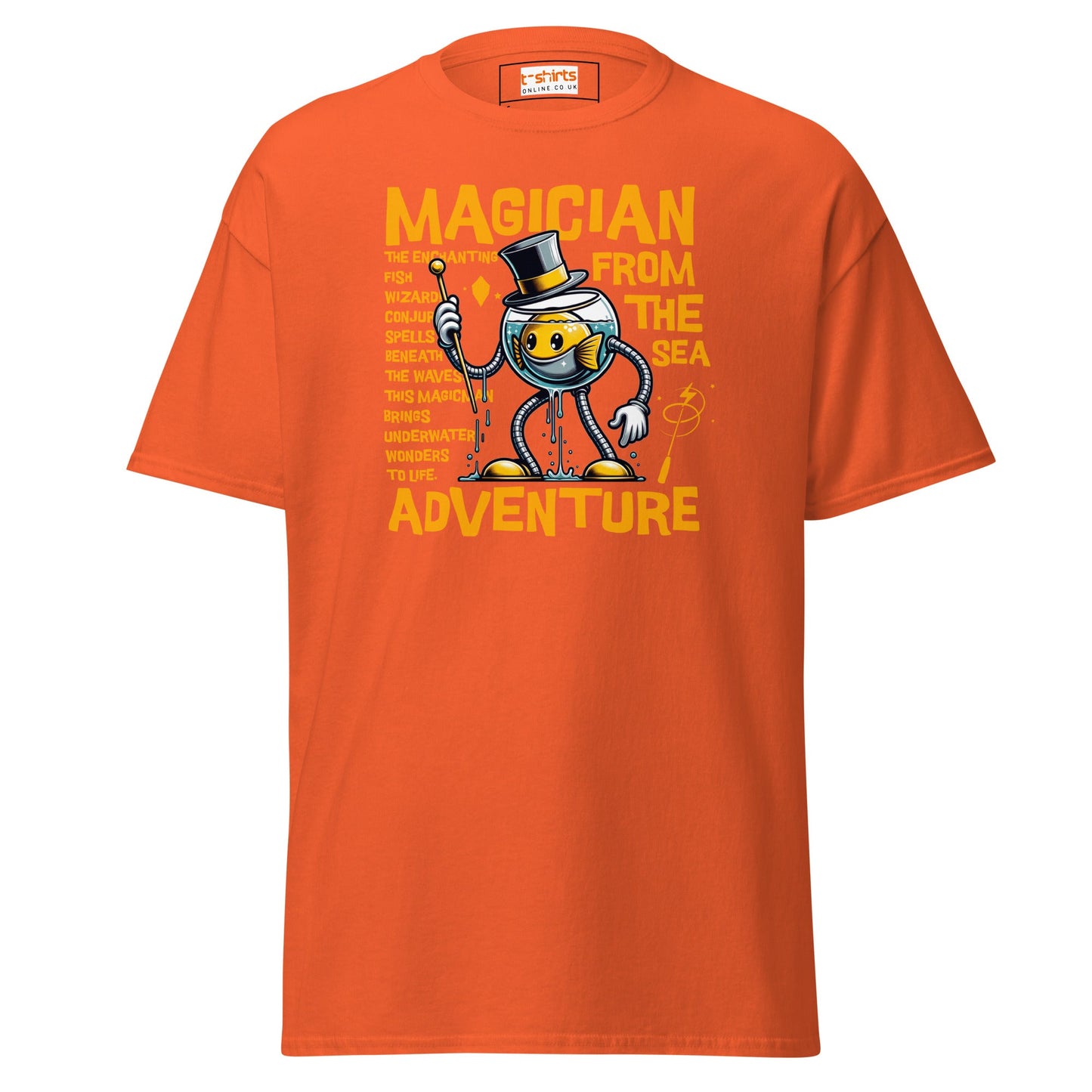 Magician From the Sea | Fishing T-Shirt - Orange - T-Shirts Online