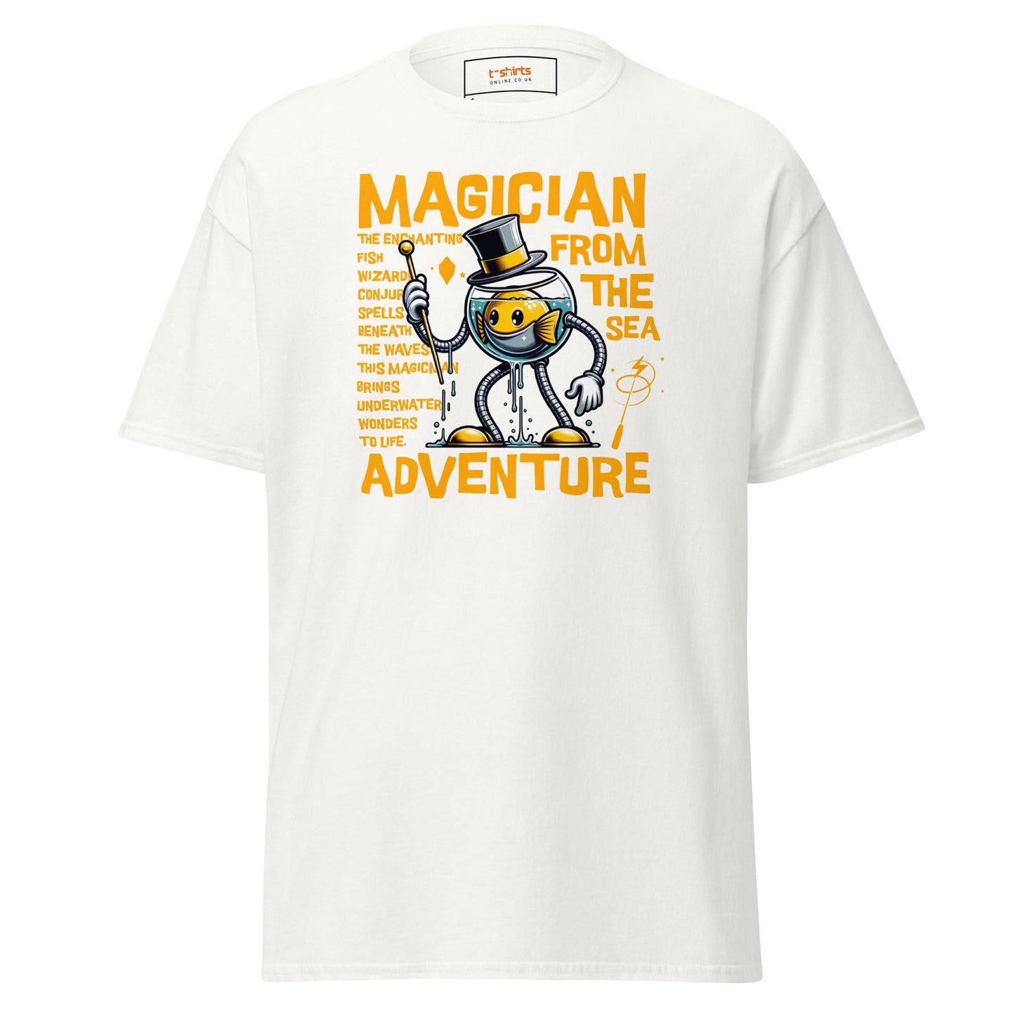 Magician From the Sea | Fishing T-Shirt - White - T-Shirts Online