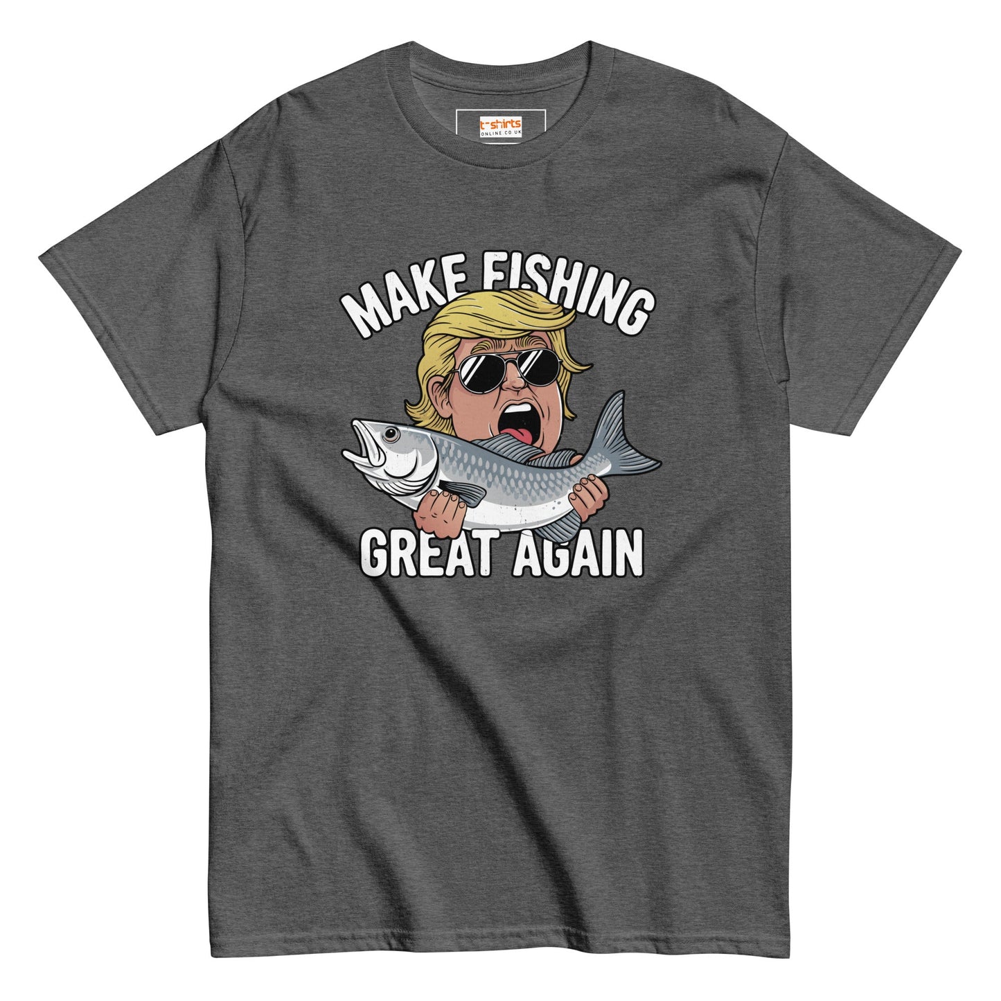 Make Fishing Great Again | Unisex Fishing T-Shirt - Dark Heather - T-Shirts Online