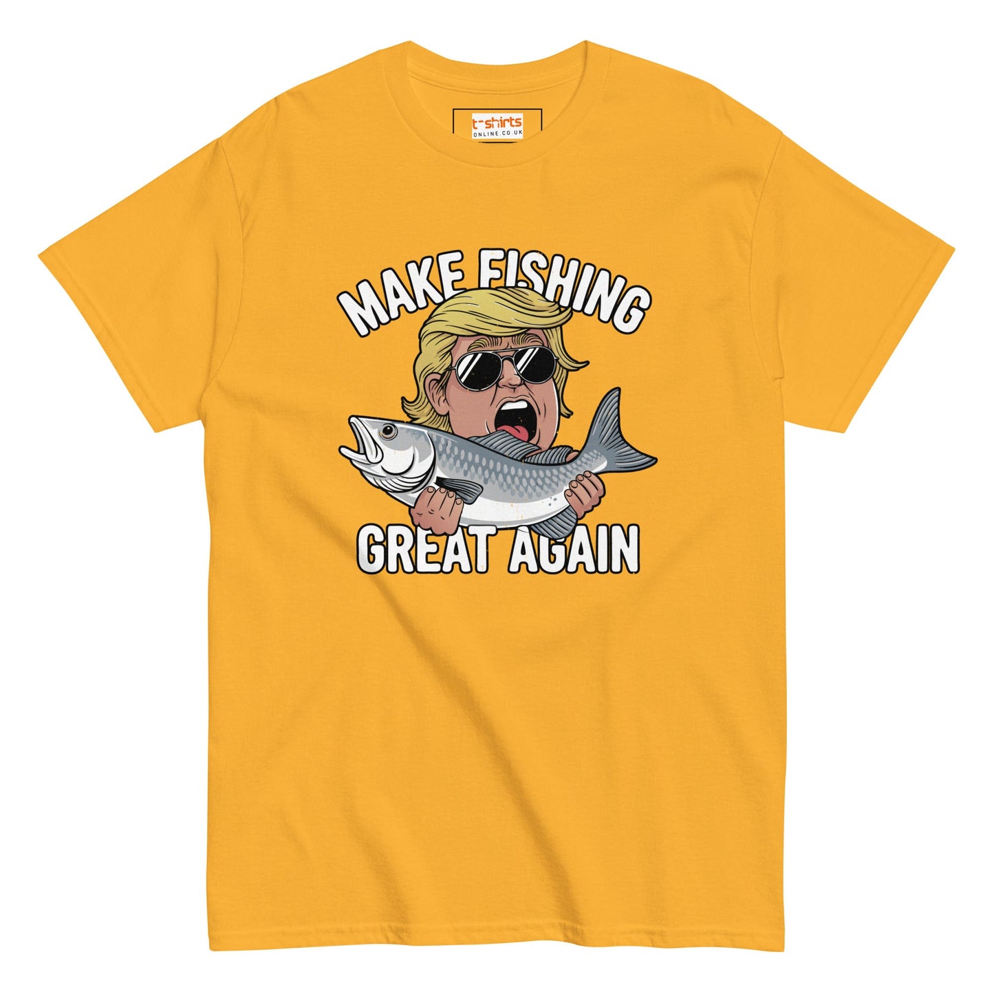 Make Fishing Great Again | Unisex Fishing T-Shirt - Gold - T-Shirts Online