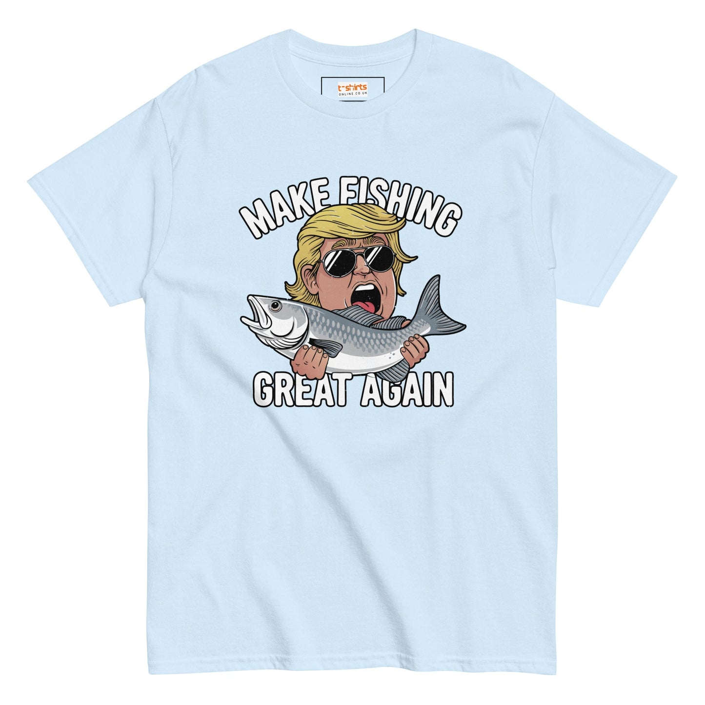 Make Fishing Great Again | Unisex Fishing T-Shirt - Light Blue - T-Shirts Online