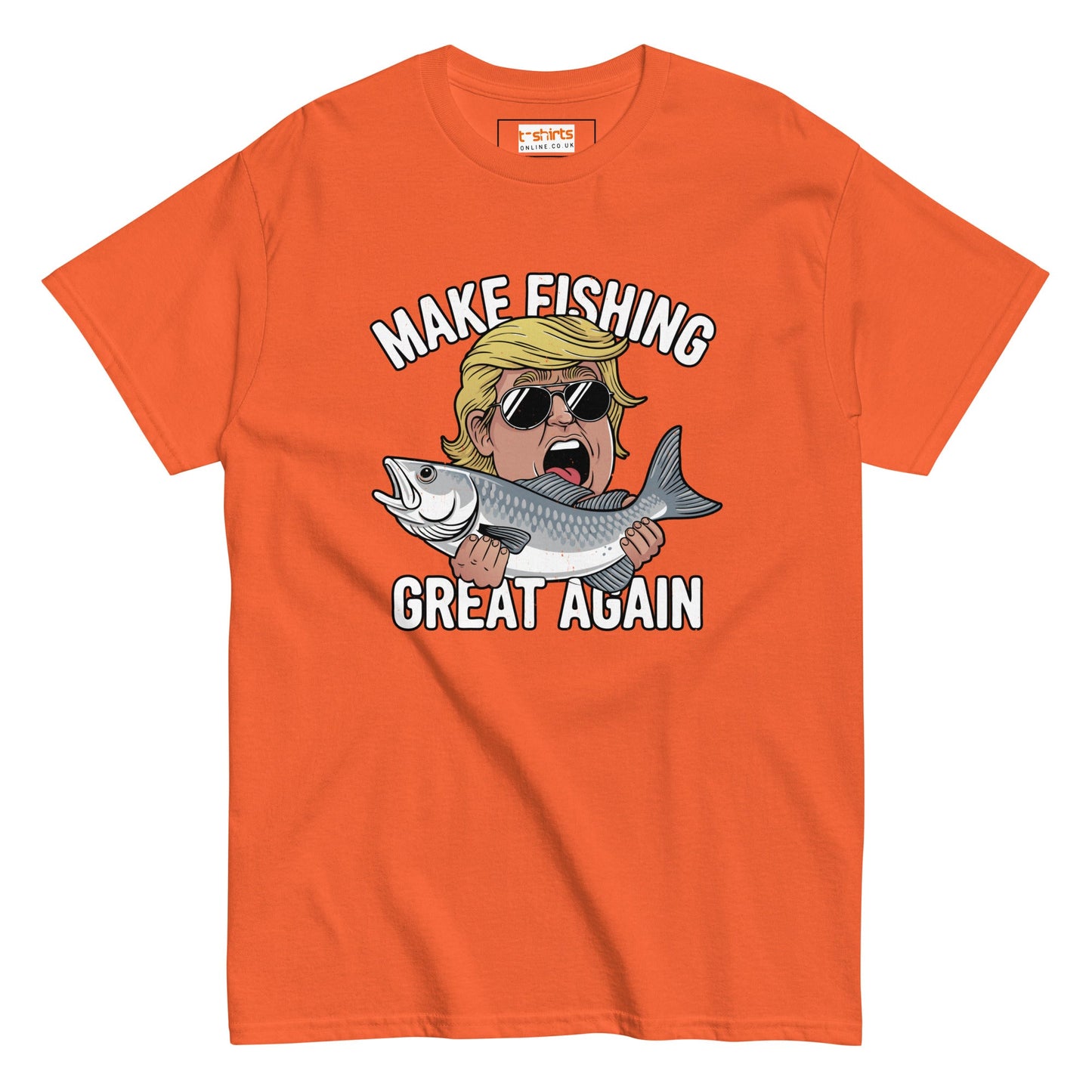 Make Fishing Great Again | Unisex Fishing T-Shirt - Orange - T-Shirts Online