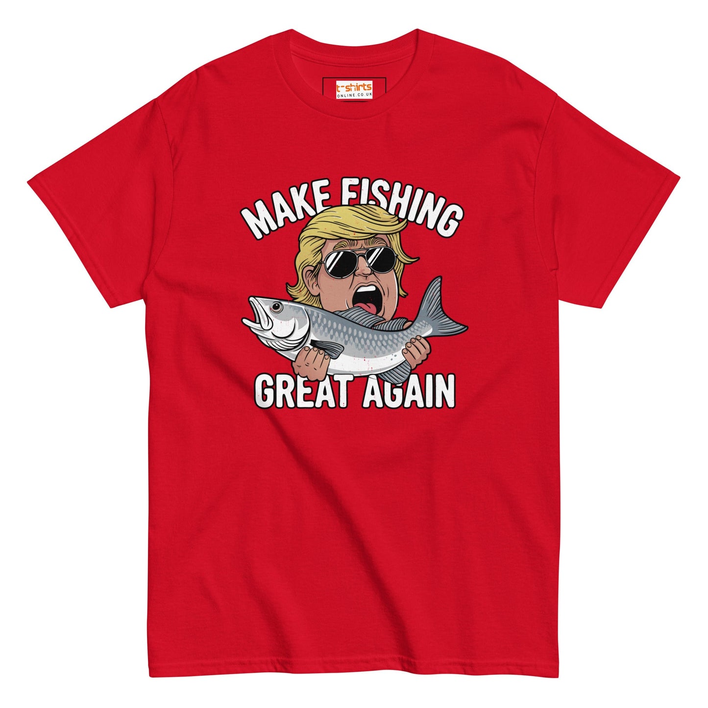 Make Fishing Great Again | Unisex Fishing T-Shirt - Red - T-Shirts Online
