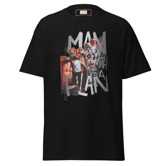 Man with a Plan | Men's Funny T Shirt - Black - T-Shirts Online