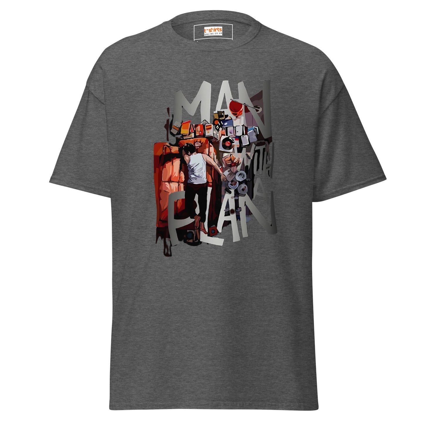 Man with a Plan | Men's Funny T Shirt - Dark Heather - T-Shirts Online