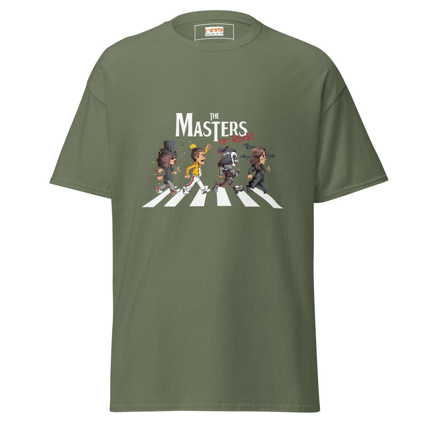 Masters of Rock | Music T-Shirt - Military Green - T-Shirts Online