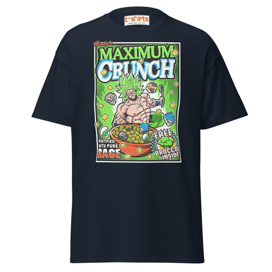 Maximum Crunch T-Shirt | Funny Anime Parody Tee - Navy - T-Shirts Online