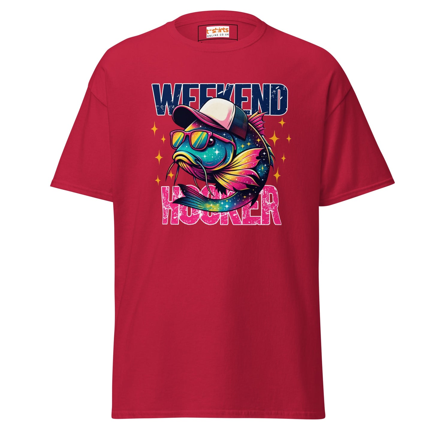 Men's Fishing T-Shirt | Weekend Hooker Tee - Cardinal - T-Shirts Online
