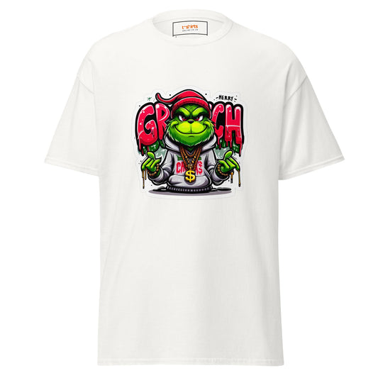 Merry Grinchmas | Graphic Christmas T-Shirt - White - T-Shirts Online