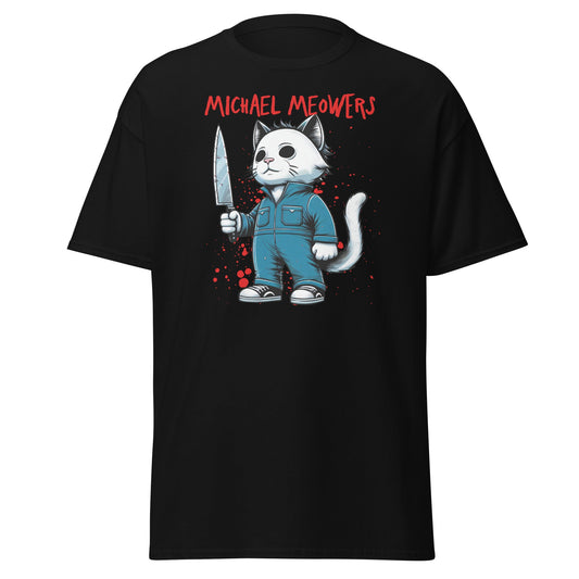 Michael Meowers | Halloween Cat T-Shirt - Black - T-Shirts Online