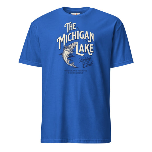 Michigan Lake Fishing Club T-Shirt - Royal - T-Shirts Online