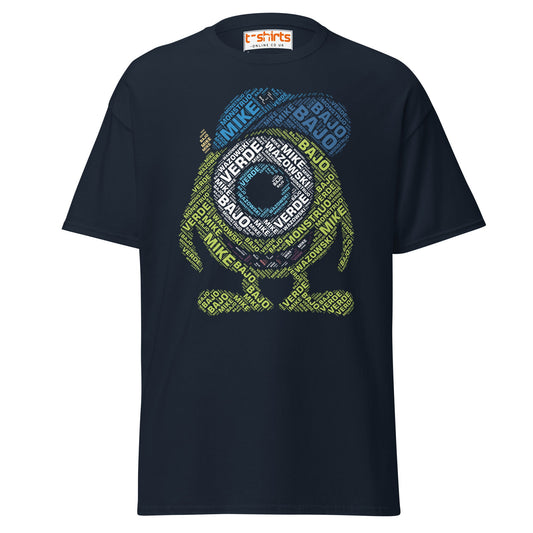 Mike Wazowski Word Art T-Shirt - Navy - T-Shirts Online