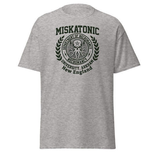 Miskatonic University Necromancy T-Shirt | Arkham Horror Apparel - Sport Grey - T-Shirts Online