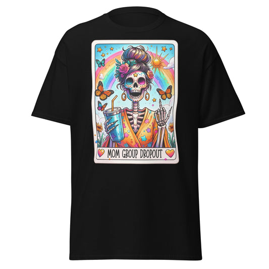 'Mom Dropout Group' Tarot | Tarot Card T-Shirt - Black - T-Shirts Online