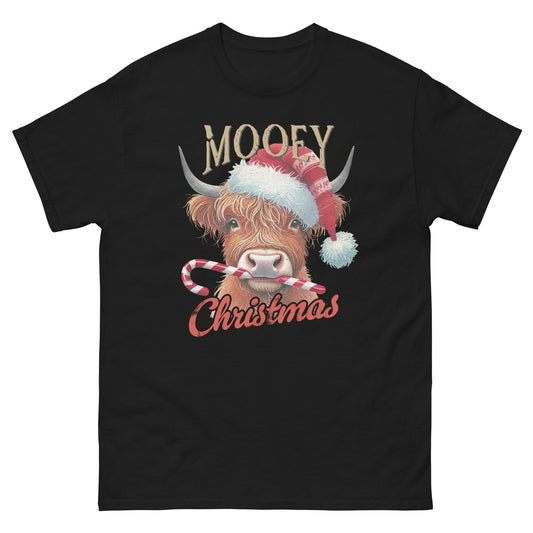 Mooey Christmas | Christmas T-Shirt - Black - T-Shirts Online