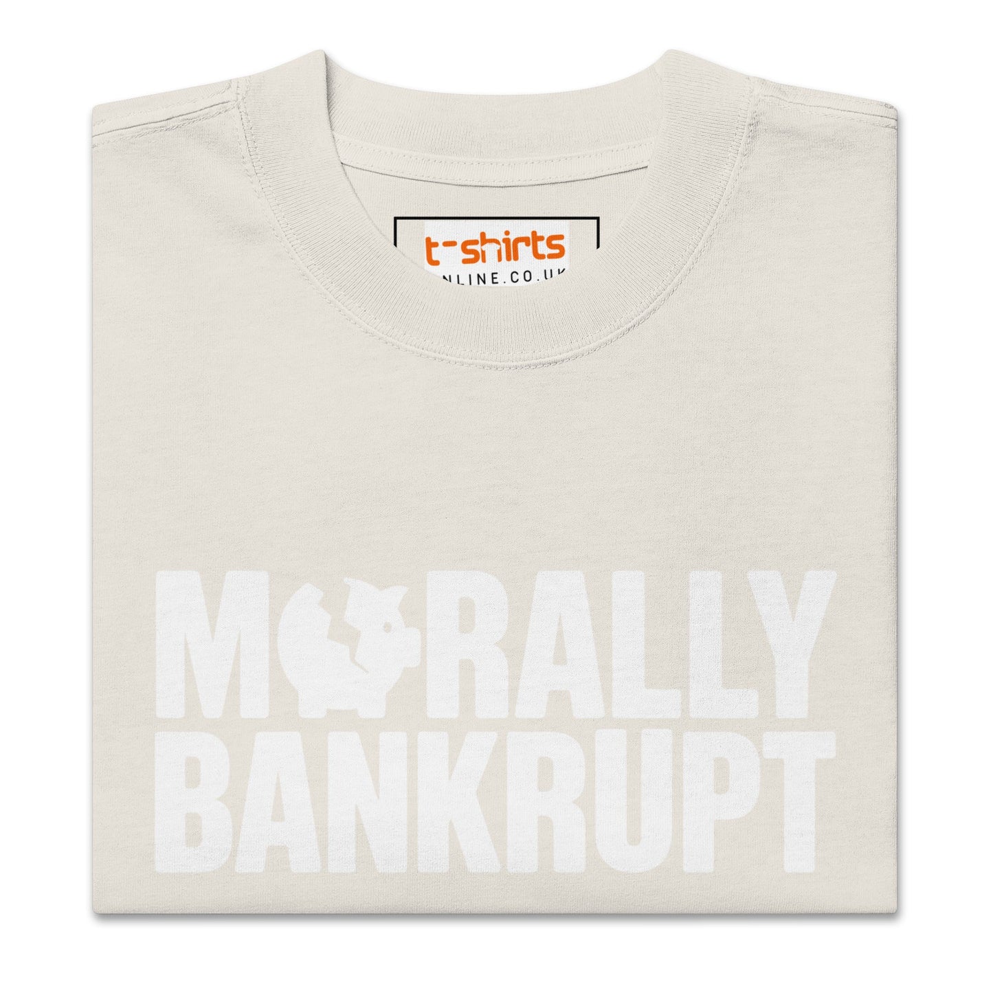 Morally Bankrupt T-Shirt | Oversized Faded Tee - Faded Black - T-Shirts Online